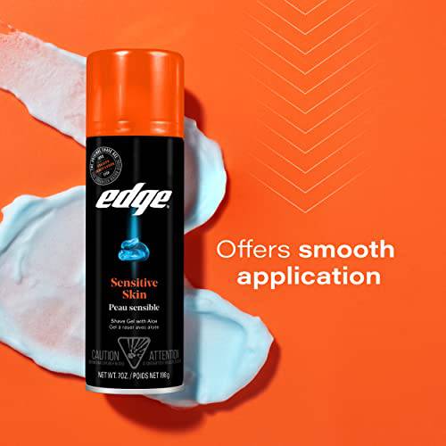 Edge Sensitive Skin Mens Shave Gel, Value Pack, 2 x 198g - Zecoya