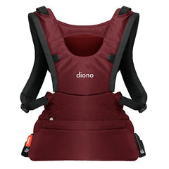 Diono Carus Essentials 3-in-1 Baby Carrier, Front Carry & Back Carry, Newborn to Toddler up to 33 lb / 15 kg, Easy to Wear Comfortable & Ergonomic, Red