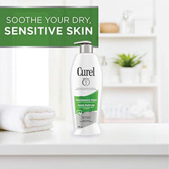 Curel Fragrance Free Comforting Moisturizer, 480 mL Body Lotion, for Dry, Sensitive Skin, with Advanced Ceramide Complex, helps to Repair Moisture Barrier