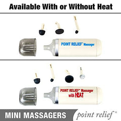 Point-Relief Mini Massager for Handheld Targeted Massage Therapy Relieve Muscle Pain, Tension, and Stress, White (14-1050)