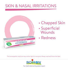 Boiron Cicadermine (Homeoplasmine) Skin, Nasal irritations, chapped skin, Superficial wounds and Redness. 18 gram