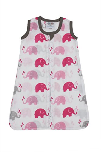 Bacati Elephants, Pink/Grey, Small