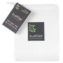 Kushies Organic Jersey Crib Fitted Sheet, White