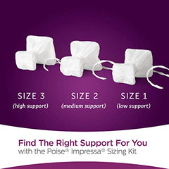 Poise Impressa Incontinence Bladder Supports for Bladder Control, Size 2, 8 Count