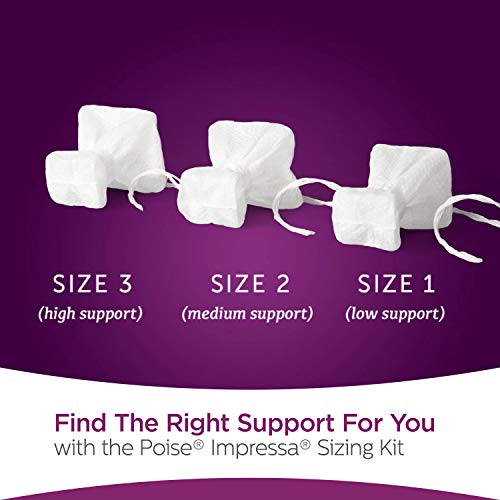 Poise Impressa Incontinence Bladder Supports for Bladder Control, Size 3, 8 Count