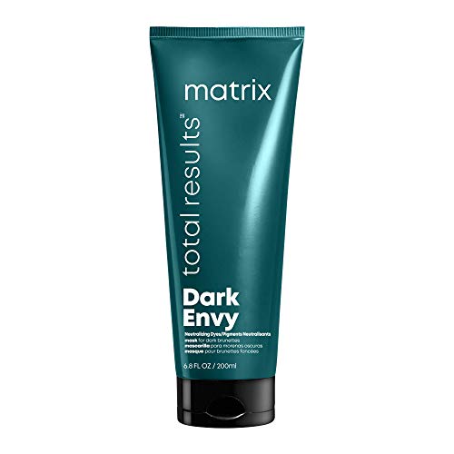 Matrix Toning Hair Mask, Dark Envy, For Red Undertones in Dark Brown or Black Hair, Cool, Glossy Finish, Color Depositing, Salon Hair Mask, 200ml (Packaging May Vary)