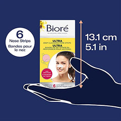 Bioré Ultra Deep Cleansing Pore Strips for Instant Pore Unclogging and Blackhead Removal (6 Count)