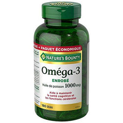 Omega 3 Fish Oil Softgels, Supplement, Helps Support Cognitive Health and Brain Function, 1000mg