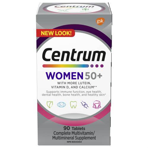 Centrum Women 50 Plus Multivitamins/Minerals Supplement for Women 50+, 90 Tablets (Packaging May Vary)