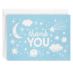 Hallmark Pack of Baby Shower Thank You Cards, Outer Space (20 Thank You Notes and Envelopes)