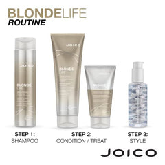 Joico Blonde Life Brightening Blonde Conditioner, Neutralizes Brassy Tones, Protect and Strengthen Bleached Hair, Anti Frizz with Coconut Oil, Sulfate Free