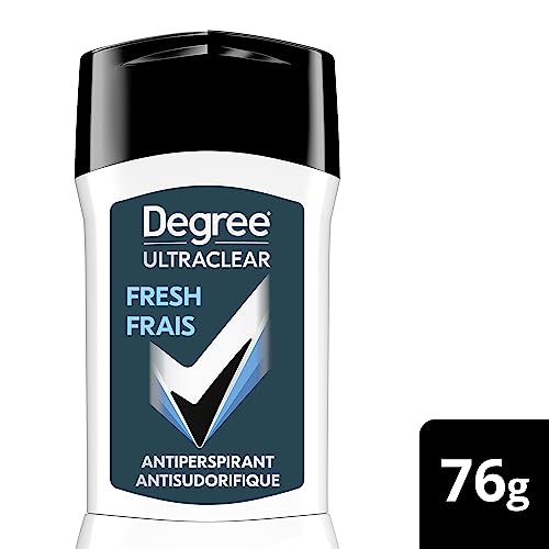 Degree Men UltraClear Black + White Fresh Antiperspirant Deodorant Stick for 72H Sweat & Odour Protection Men's Deodorant with anti white marks and yellow stains 76 g