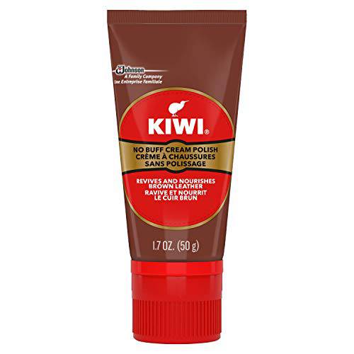 KIWI Brown Shine and Nourish Cream, Protects and Shines Leather Shoes, 50g