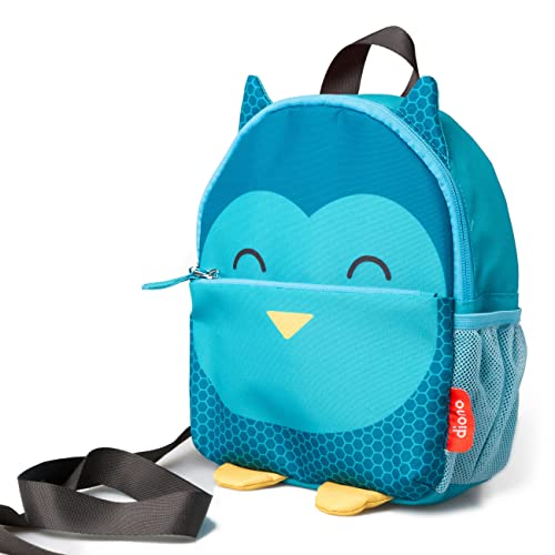 Diono Owl Character Kids Mini Back Pack Toddler Leash & Harness for Child Safety, with Padded Shoulder Straps for Child Comfort