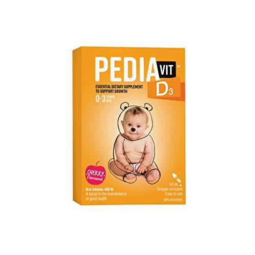 PediaVit Liquid Vitamin D3 400IU, 50mL