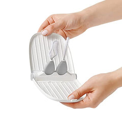 Oxo Tot Breast Pump Parts Compact Drying Rack with Detail Brushes, Gray