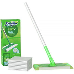 Swiffer Sweeper 2-in-1, Dry and Wet Multi Surface Floor Cleaner, Sweeping and Mopping Starter Kit - Zecoya