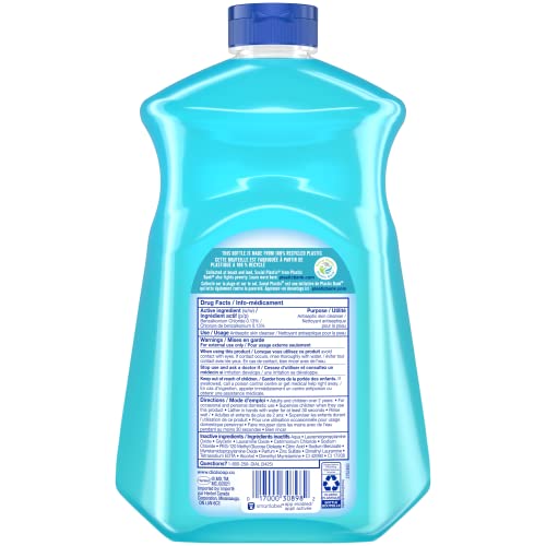 Dial Antibacterial Liquid Hand Soap Refill, Spring Water, 1.53L, Blue