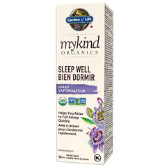 Garden of Life mykind Organics Sleep Well 58ml Spray | Relax & Fall Asleep Quickly | Melatonin Free | Made with L-Theanine, Passionflower, Chamomile, Lemon Balm, Hibiscus | Non-GMO, Vegan, Organic