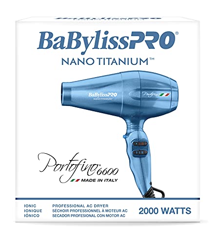 BabylissPRO Nano Titanium Portofino Dryer, Blue