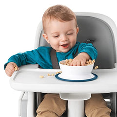 OXO Tot - Stick & Stay Suction Bowl - Non-Sliding - Encourage Self-Feeding at Mealtime - Baby Toddler 6 Months - Gray, Large