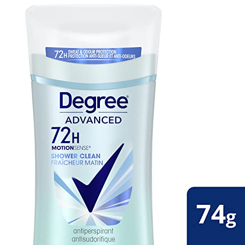 Degree Advanced Antiperspirant Deodorant Stick for 72H Sweat & Odour Protection Shower Clean with MotionSense Technology 74 g