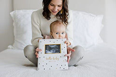 Pear Head Sonogram Baby Memory Book, Black and Gold Polka Dot (72028)