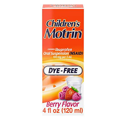 Children's Motrin Oral Suspension Medicine for Kids, 100mg Ibuprofen, Berry Flavored, 4 fl. oz