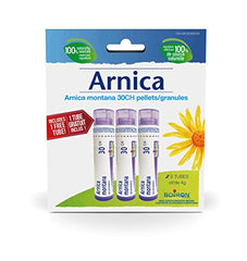 Arnica Montana 30ch, Pack of 3 tubes, Boiron Homeopathic Medicine, Multi Dose Tube