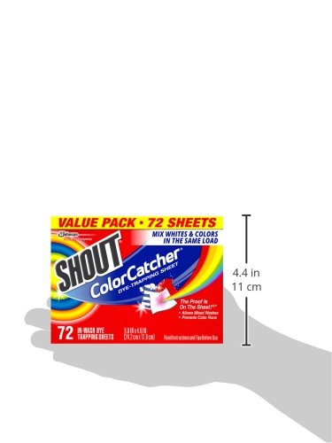 Shout Color Catcher Laundry Dye Trapping Sheet, 24 count per pack -- 12 per  case.