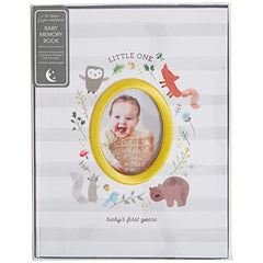 C.R. Gibson B2-24546 Little One Woodland Gender Neutral Baby Memory Book, 8.75" W x 11.3" L with 64 Pages, Multicolor