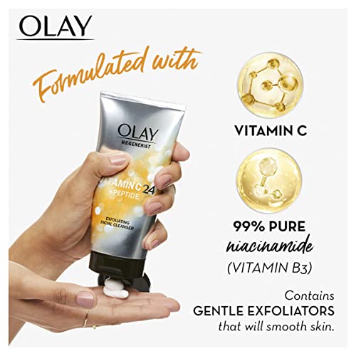 Olay Regenerist Vitamin C + Peptide 24 Brightening Facial Cleanser, 150 mL