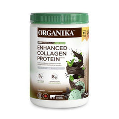 Organika Peppermint Chocolate Enhanced Collagen Powder- Healthy Skin, Hair, Nails, Joints, Antioxidants, Natural Peppermint and Chocolate Flavour- 252g Brown ,1