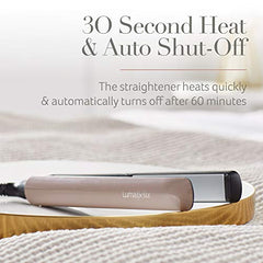 LumaBella Hair Straightener with Keratin Micro Conditioners and Smart Heat Sensors, Flat Iron, 1 Inch