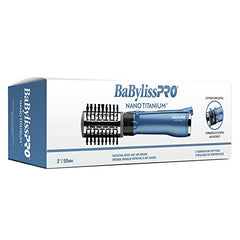 BaBylissPRO Nano Titanium 2 inch Ionic Rotating Hot Air Styler, Blue, 1 Count