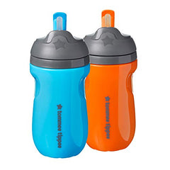 Tommee Tippee Insulated Straw Toddler Tumbler Cup – 12+ months, 2 Count (Pack of 1)