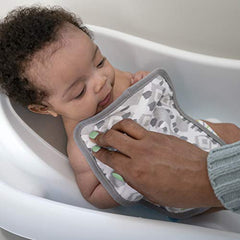 Ingenuity Clean & Cuddly 6-Pack Terry Washcloth Set for Baby Girl or Boy - Grey Elephant Grazer