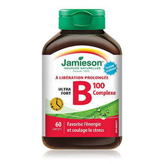 Jamieson B100 Complex Ultra Strength Timed Release - 60 Caplets, Non-GMO, Gluten-Free