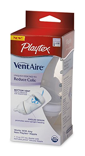 Playtex Baby VentAire Anti-Colic Feeding Baby Bottles, 6 Ounce, Pack of 1 Baby Bottle