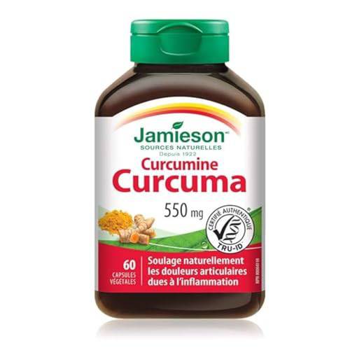 Jamieson Curcumin Turmeric 550 mg Regular Strength - Vegetarian, 60 Count (Pack of 1)