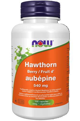 NOW Supplements Hawthorn Berry 540mg Capsules, 100 Count