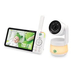 LeapFrog LF925HD 1080p WiFi Remote Access 360 Degree Pan & Tilt Video Baby Monitor with 5” High Definition 720p Display, Night Light, Color Night Vision (White), One Size