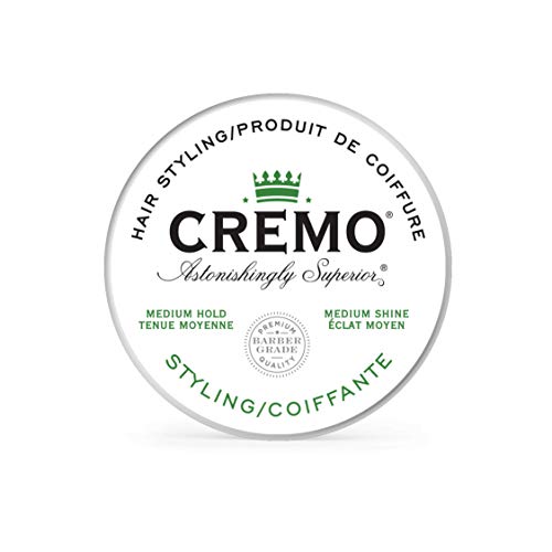 Cremo Premium Barber Grade Hair Styling Cream, Medium Hold,