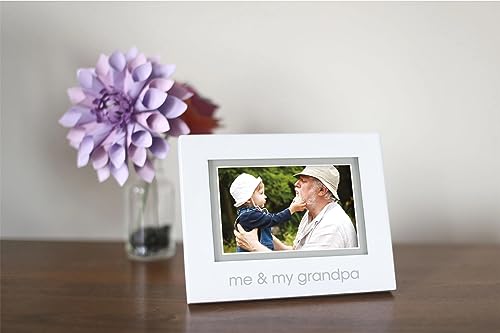 Pearhead Me and My Grandpa Photo Frame, White