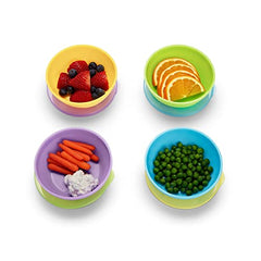 Munchkin Love-A-Bowls, Purple/Yellow/Green/Blue, 10 Count (Pack of 1)