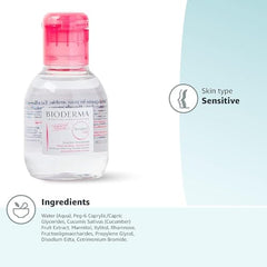 Bioderma Sensibio H2O Soothing Micellar Cleansing Water and Makeup Removing Solution for Sensitive Skin - Face and Eyes - 3.3 FL.OZ.