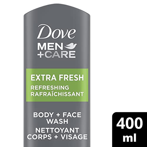 Dove Men+Care Extra Fresh Body & Face Wash for cooling refreshment and skin strengthening nutrients with MicroMoisture Technology 400 ml