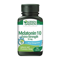 Adrien Gagnon - Melatonin 10 mg, Extra-Strength for Faster and Deeper Sleep, 90 Quick-Dissolve Capsules