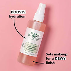 Mario Badescu Facial Spray with Aloe, Herbs and Rosewater for All Skin Types | Face Mist that Hydrates, Rejuvenates & Clarifies