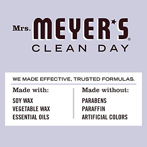 Mrs. Meyer's Clean Day Scented Soy Aromatherapy Candle, 25 Hour Burn Time, Made with Soy Wax and Essential Oils, Lavender Scent, 140 gram Candle Jar